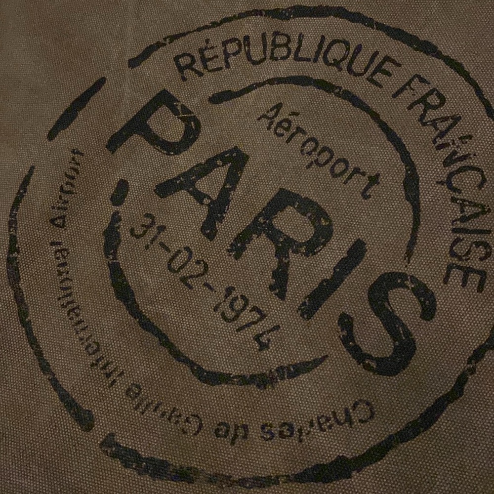 Paris Aeroport Women's Shoulder Bag in Brown and Tan Canvas - Toten